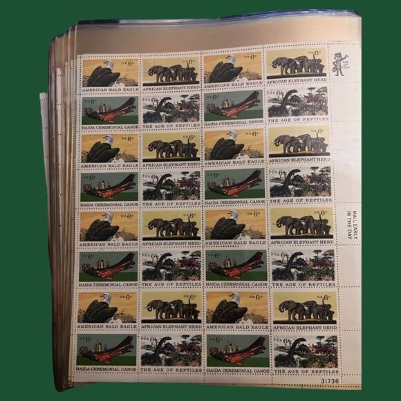 MNH 1970 Natural History 6c Sheet of 40 Stamps Scott #1387-90 - Picture 1 of 2